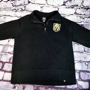 NHL Golden Knights mens black 1/2 zip sweatshirt